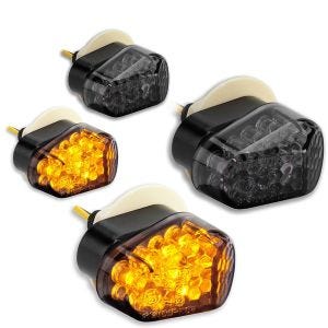 2x LED kåpeindikatorer motorsykkel Lumitecs TX20 E-mark 2 stk sparesett