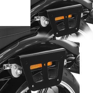 2x salveskeholder egnet for Harley Davidson Softail Street Bob 18-24 bagasjeholder avtagbar Craftride QL venstre sparesett