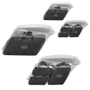 2x etui innervesker egnet for Harley Davidson Touring 08-24 Craftride HT4 par sparesett