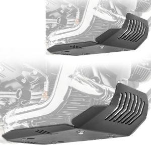 2x motorbeskyttelse egnet for BMW R NineT 14-23 Motoguard aluminium frontspoiler undervogn beskyttelse svart økonomi sett