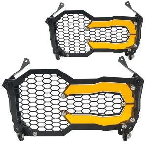 2x frontlysgitter frontlykt egnet for BMW R 1200 GS / Adventure 13-18 Motoguard SG2 lampebeskyttelsesgitter sparesett