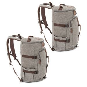 2x motorsykkel bagasjerull Craftride VG5 halebag vintage 30 liter i lysegrå økonomisett