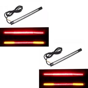 2x motorsykkel LED-lyslister universal Zaddox-baklys med bremse- og indikatorlys fleksibelt sparesett