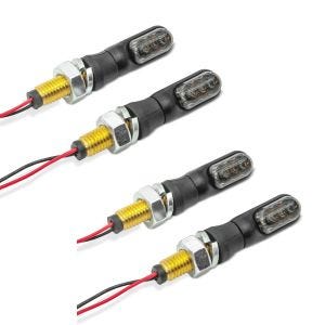 2x LED-indikatorer motorsykkel Lumitecs KP16 E-merke 2 deler front-bak sparesett