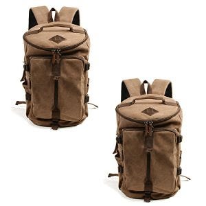 2x motorsykkel bagasjerull Craftride VG5 halebag vintage 30 liter i brunt økonomisett