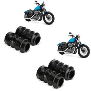 2x gummibelg 39mm egnet for Harley Davidson Sportster og Dyna modeller Craftride gaffelbeskyttelse sparesett
