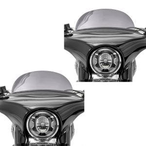 2x frontrute egnet for Harley Davidson Sport Glide 18-24 Craftride M frontrute røykgrå sparesett