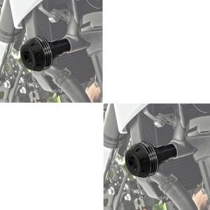 2x kollisjonsputer egnet for Kawasaki Z 900 17-24 kollisjonsputer Motoguard SC2 svart sparesett