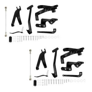 2x fremre fotstøttesystem egnet for Harley Davidson Softail Street Bob 18-24 fotstøttesett Craftride VF2 økonomisett