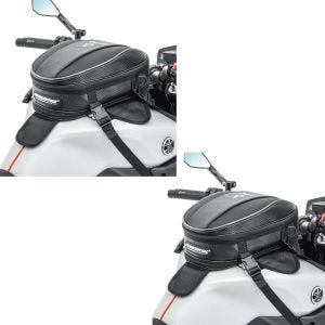 2x motorsykkel tankbag Bagtecs MR5 halebag utvidbar 11-15 liter svart økonomisett