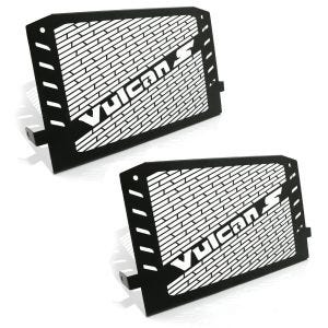 2x radiatordeksel som passer til Kawasaki Vulcan S / Café 15-19 radiatorgitter Zaddox KG1 økonomisett