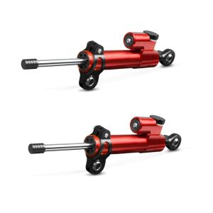 2x styredemper motorsykkel Zaddox LD1 stabilisator universal rød økonomi sett