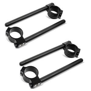 2x clip-on styre 50 mm diameter aluminium styre Zaddox CP1 svart økonomi sett
