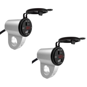 2x 12V motorsykkel USB-uttak Lumitecs US30 økonomisett