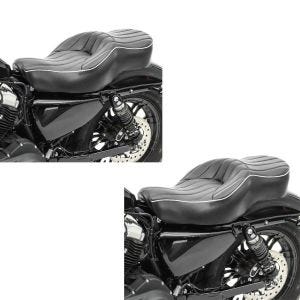 2x motorsykkelsete egnet for Harley Davidson Sportster 04-20 Craftride VM2 setesparesett
