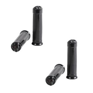 2x motorsykkelgrep Craftride CG15 styrehåndtak 1 tommer CNC aluminium i svart sparesett