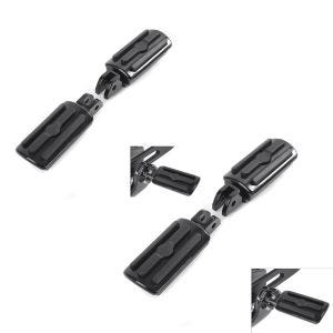 2x førerfotstøtter egnet for Harley Davidson Softail 18-24 Craftride ST9 svart økonomisett