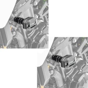 2x kollisjonsputer egnet for Kawasaki Z 900 17-24 kollisjonsputer Motoguard RX4 svart sparesett