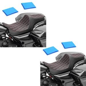 2x gel sete egnet for Harley Davidson Touring 08-24 Craftride FR6 dobbel sete sparesett