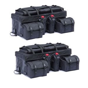 2x Quad ATV halebag Bagtecs QB2 bagasjebag toppveske svart sparesett