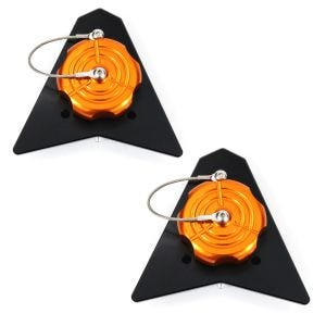 2x motorsykkel tanklokk egnet for KTM 690 SMC / R 08-17 tanklokk Zaddox ZT13 oransje økonomisett