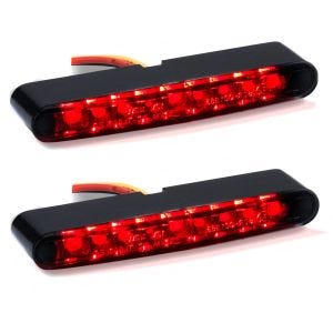 2x motorsykkel LED-baklyslister med bremselys og kontinuerlig lys Lumitecs TX41 med E-mark økonomisett