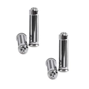 2x motorsykkelhåndtak Craftride CG15 styrehåndtak 1 tommer CNC aluminium i krom økonomisett