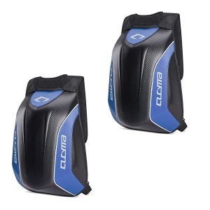 2x hardshell ryggsekk motorsykkel Bagtecs Carbon 30Ltr blå sparesett