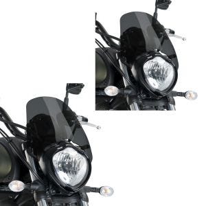 2 x naken sykkelskjerm egnet for Kawasaki Vulcan S / Café 15-24 mørk tonet frontrute Puig økonomisett New Generation Sport 3175F