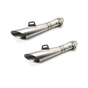 2x eksoslyddemper Zaddox Cone rustfritt stål titan sparesett