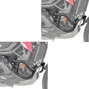 2x crashbars egnet for Honda NC 750 X 21-24 motorbeskyttelsesstenger Motoguard X21 svart sparesett