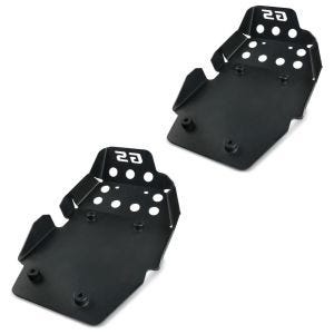 2x motorbeskyttelse egnet for BMW F 650 GS 08-12 Motoguard svart aluminium frontspoiler undervogn beskyttelse sparesett