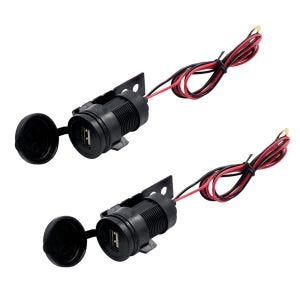 2x 12V motorsykkel USB-uttak Lumitecs US26 økonomisett