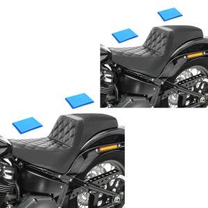 2x dobbel sete gel egnet for Harley Davidson Sport Glide 18-24 duo sete Craftride SP8 svart sparesett