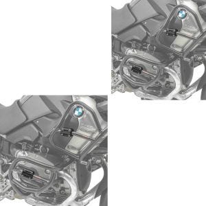 2x crash-bar beskyttelse Motoguard CP6 22-28mm crash bar crash pads beskyttere svart sparesett