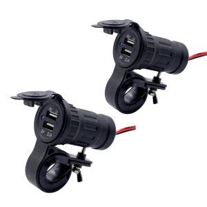 2x 12V motorsykkel USB-uttak Lumitecs US21 økonomisett