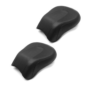 2x stolpesete egnet for Harley Davidson Fat Boy 07-17 Craftride passasjersete svart økonomisett