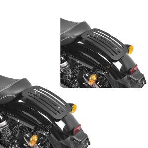 2x bagasjehylle egnet for Harley Davidson Sportster 04-20 Solo Rack L1 bagasjehylle Craftride økonomisett