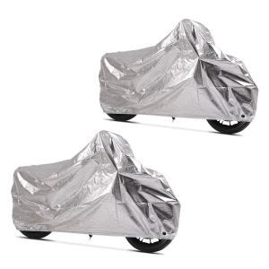 2x motorsykkelpresenning aluminium Tourtecs Alu XXL sammenleggbar garasje vanntett sparesett