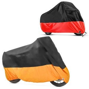 Set: Abdeckplane XXXL Faltgarage schwarz-orange + Abdeckplane XL Faltgarage schwarz-rot_1