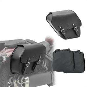 Set: Satteltasche links Fargo 13Ltr Seitentasche für Chopper schwarz + Satteltasche rechts Fargo 13Ltr Seitentasche für Chopper schwarz_1