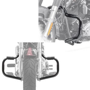 Set: Sturzbügel Mustache für Harley-Davidson Softail 2000-2017 schwarz + Sturzbügel für Harley Davidson Softail 2000-2017 Mustache schwarz_1