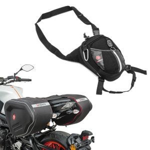 Sett: sidelommer RF1 40-60 liter volum softshell + benveske LB8 2,8 liters benveske