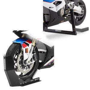 Set: Zentralheber Center Pro ständer in schwarz matt + Transportständer Easy-Fix Wippe bis 21 Zoll schwarz_1