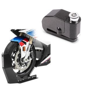 Set: Transportständer Easy-Fix Wippe bis 21 Zoll schwarz + Bremsscheibenschloss Alarm 120dB schwarz_1