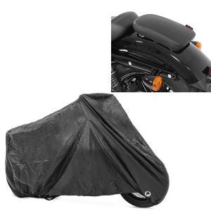 Set: Sozius Saugnapf Sitzpad für Custom Bikes Glider X schwarz + Abdeckplane XXL Faltgarage schwarz_1