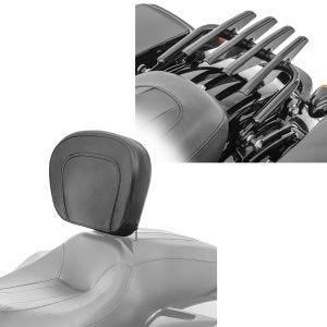 Set: Gepäckträger Harley Davidson Touring 09-20 abnehmbar in schwarz + Fahrer Rückenlehne für Harley Davidson Touring Modelle 1997-2020_1