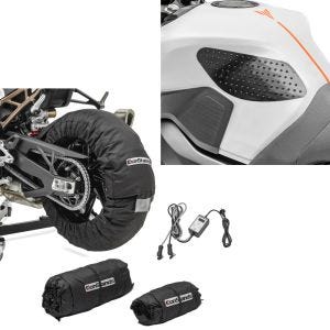 Set: Reifenwärmer Set 30-99°C Digital Vorne Hinten + Tankpad seitlich Grip Pad M Seiten Tankpad_1