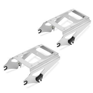 2x bagasjehylle TP flyttbar egnet for Harley Davidson Touring-modeller 09-13 krom Craftride økonomisett