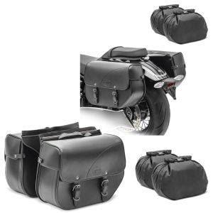 2x Satteltaschen Kawasaki Vulcan S / Café Craftride Kentucky 30Ltr schwarz Spar-Set_1